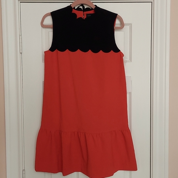 Victoria Beckham for Target Orange and Black Color Blocking Dress - Picture 1 of 3